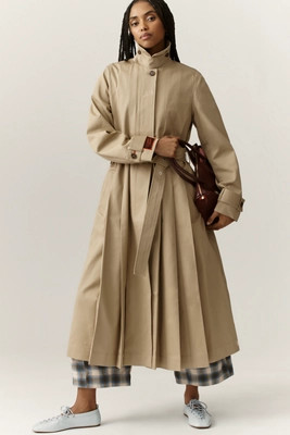Damson Madder Sofia Pleated Trench Coat | Anthropologie (US)