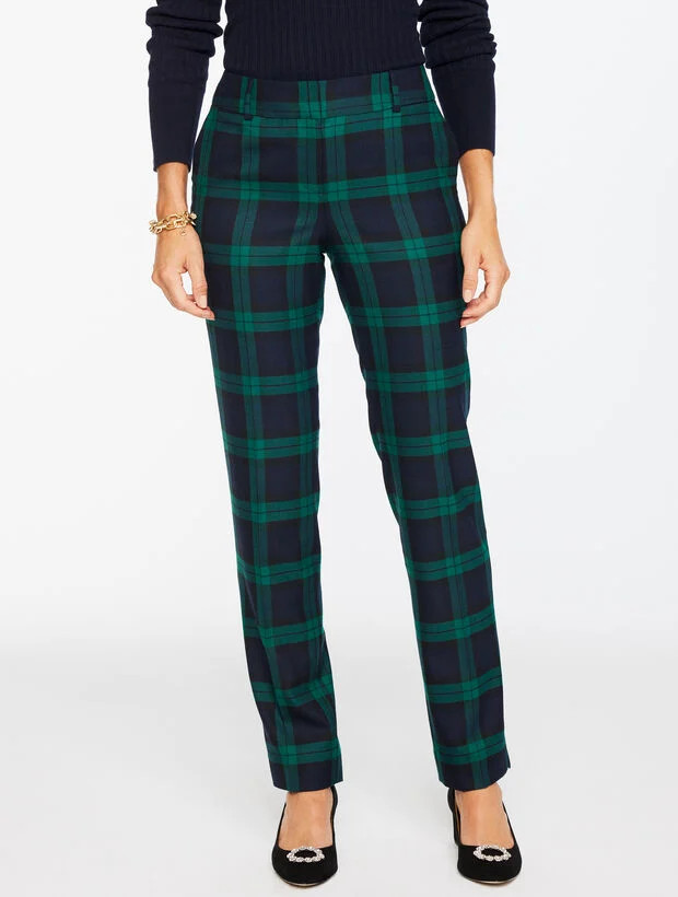 Talbots Hampshire Straight Ankle Pants - Dashing Tartan | Talbots