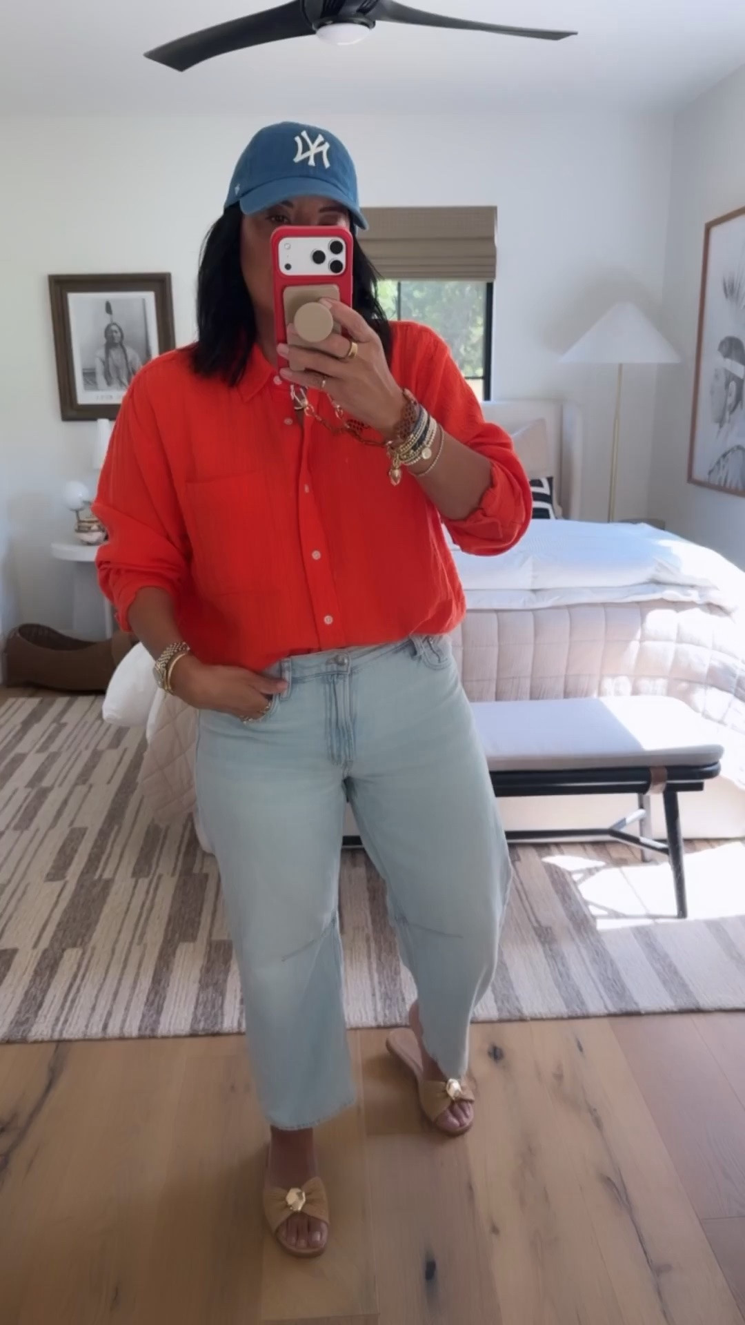 Top size small (it’s oversized), jeans that are perfect for summer because they are lightweight and airy size 29 (I’m a curvy size 8), shoes fit tts.

#LTKSaleAlert #LTKSwim #LTKMidsize