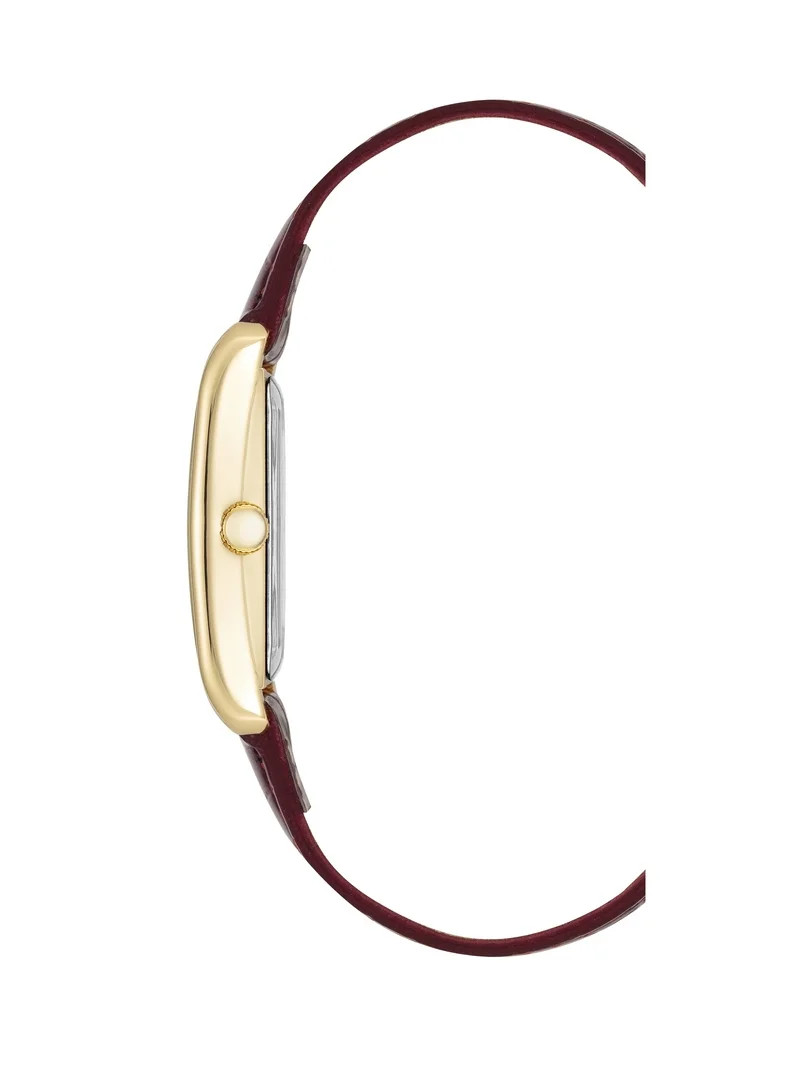 Time and Tru Gold Tone Ladies Watch with Leather Strap | Walmart (US)