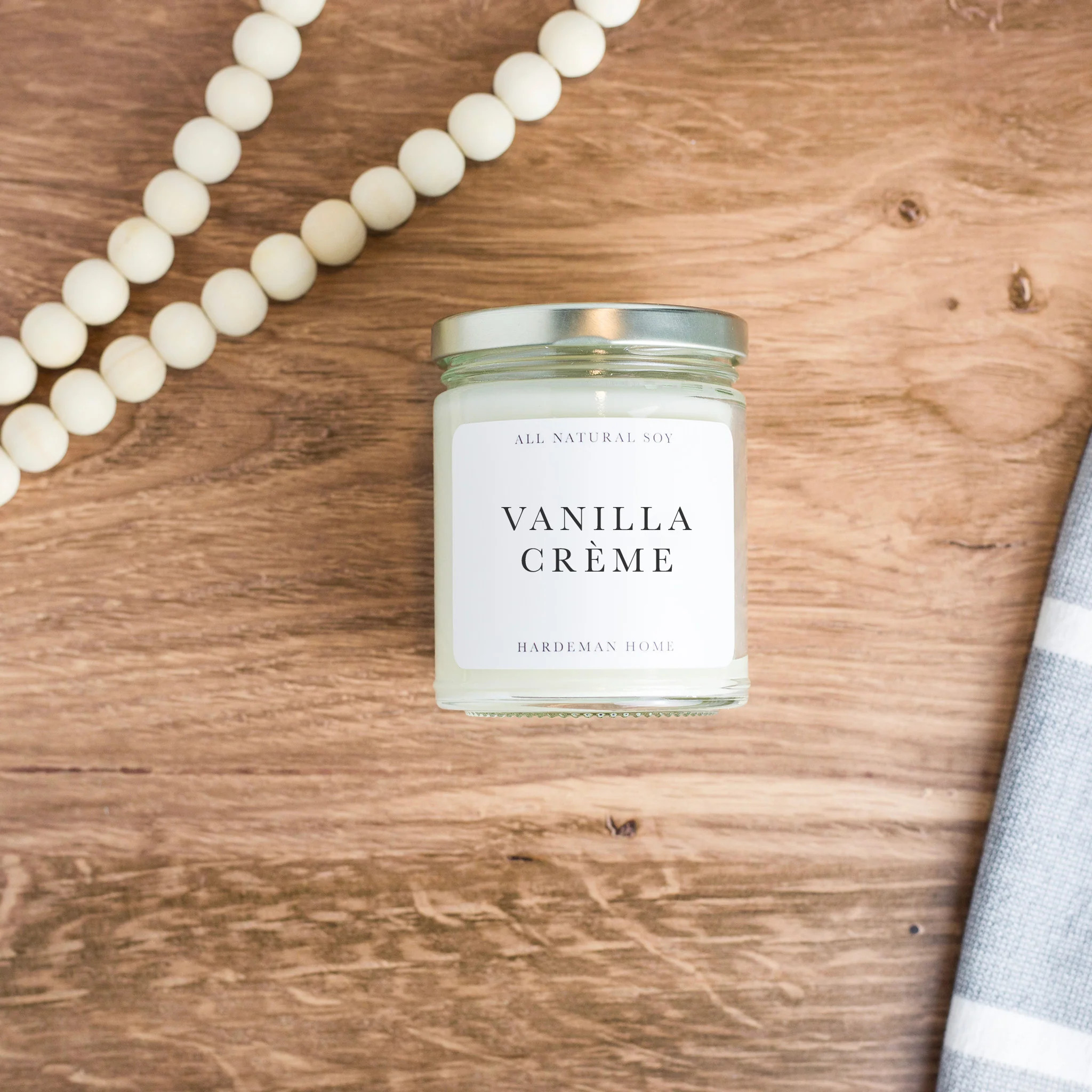 Vanilla Creme Soy Candle | Clear | Hardeman Home