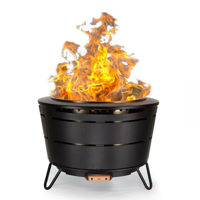 TIKI® Brand 27.5 inch Reunion Smokeless Fire Pit Metal Black | Walmart (US)