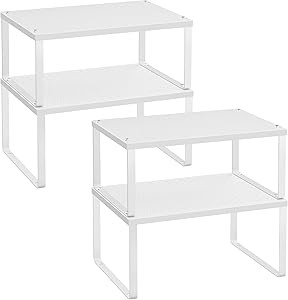 SONGMICS Spice Rack, Cabinet Shelf Organizers, Shelf Organizer, Countertop Organizer, Shelf Riser... | Amazon (US)