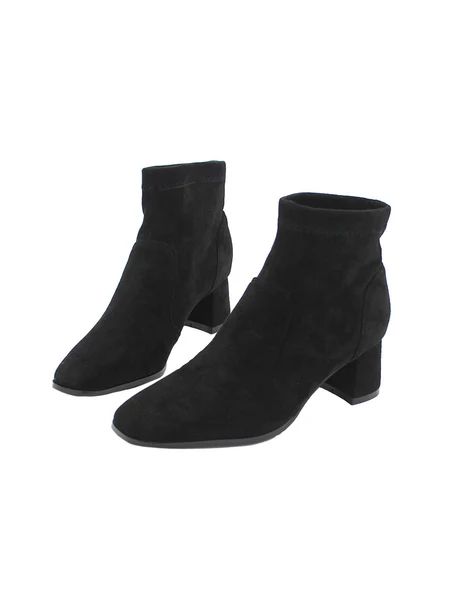 'Harris' Faux Suede Heeled Ankle Boots (2 Colors) | Goodnight Macaroon