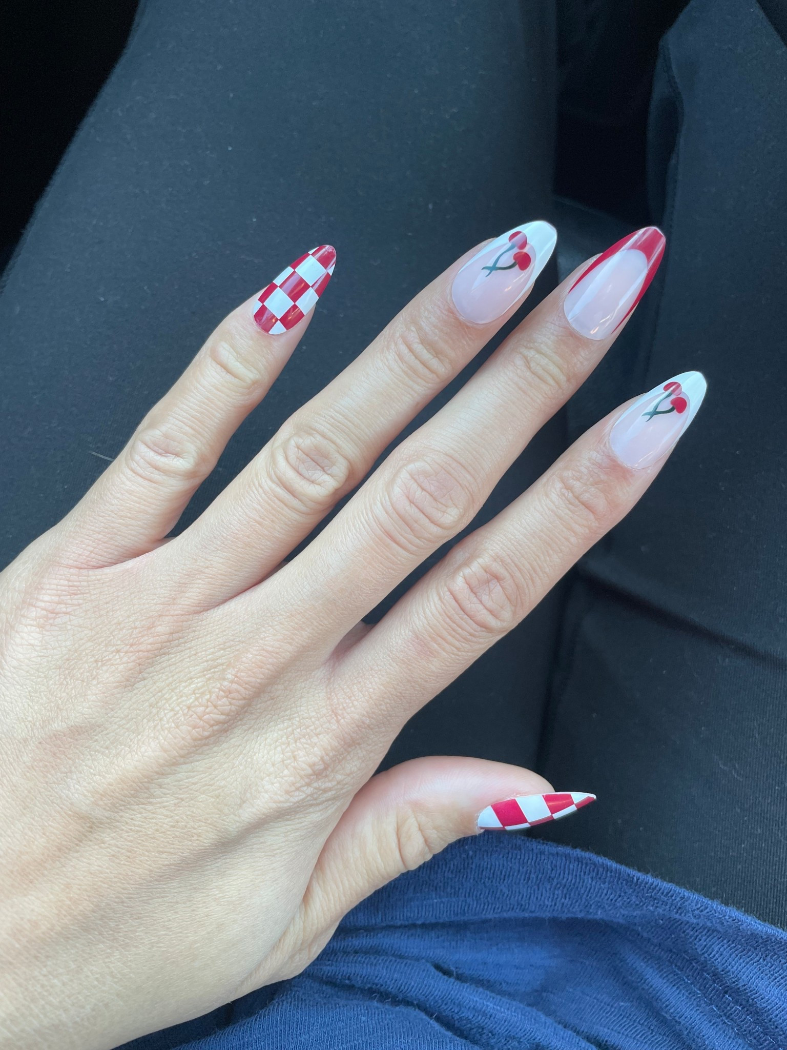  Retro Cherry Press On Nails ❤️

These Salon Perfect Nostalgia Cherry Checkers press on nails are giving retro cherry vibes 🍒 Medium almond shape with a glossy finish and such a fun statement design. Perfect for an easy at home manicure when you want something bold but still affordable. Budget friendly and beginner friendly!

#LTKBeauty #LTKselfcare #LTKValentine