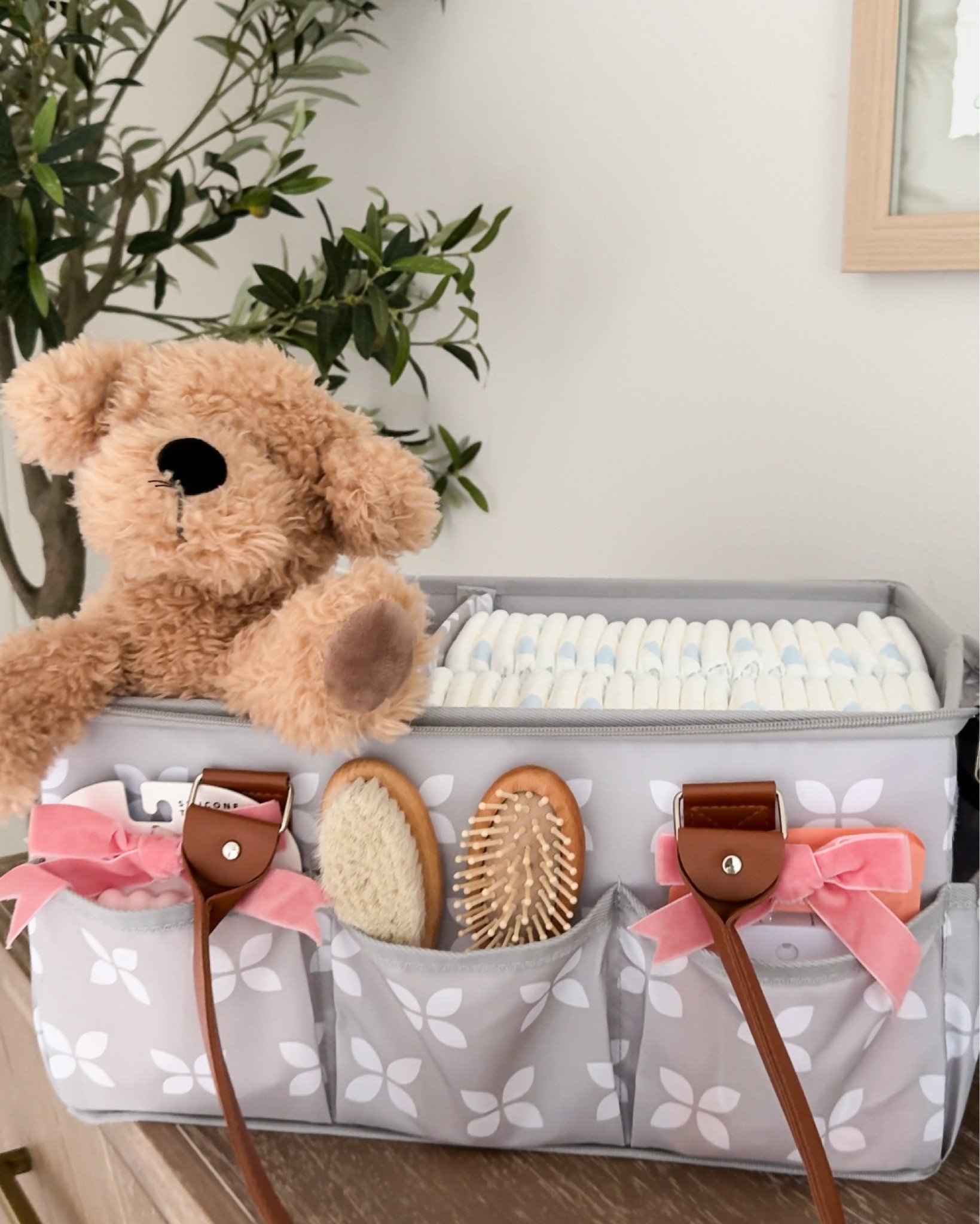 PRACTICAL BABY GIFT IDEA! 

Diaper caddy organizer, pampers swaddlers diapers, burp clothes set, wooden baby hair brush, hand sanitizer spray, aquaphor baby healing ointment and diaper rash paste, bottle and dish soap, teether,  velvet ribbon, dress, Loloi Chris loves Julia rug 

#LTKHoliday #LTKGiftGuide #LTKBaby