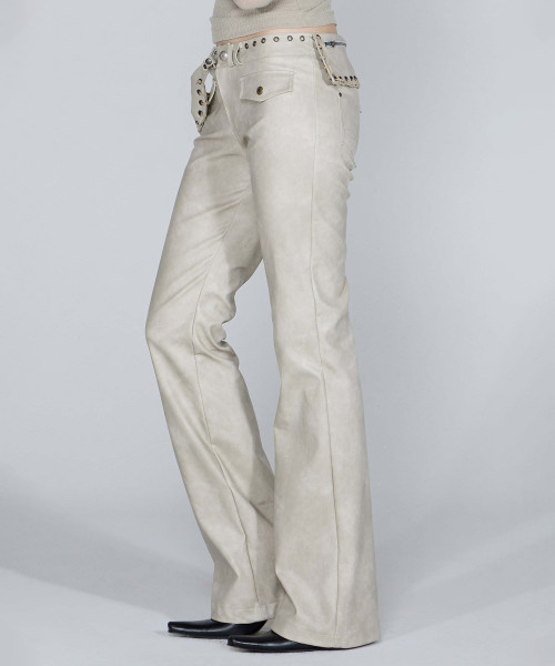 MUSINSA | SCULPTOR Western Fanny Pack Pants Ivory | Musinsa Global