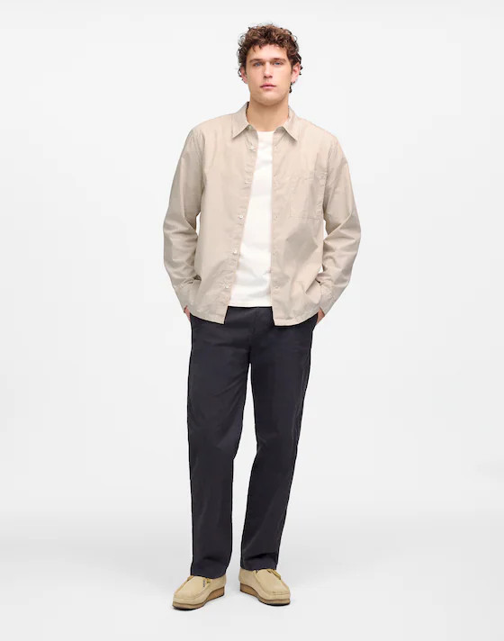 Straight-Hem Cotton Button-Up Shirt | Madewell