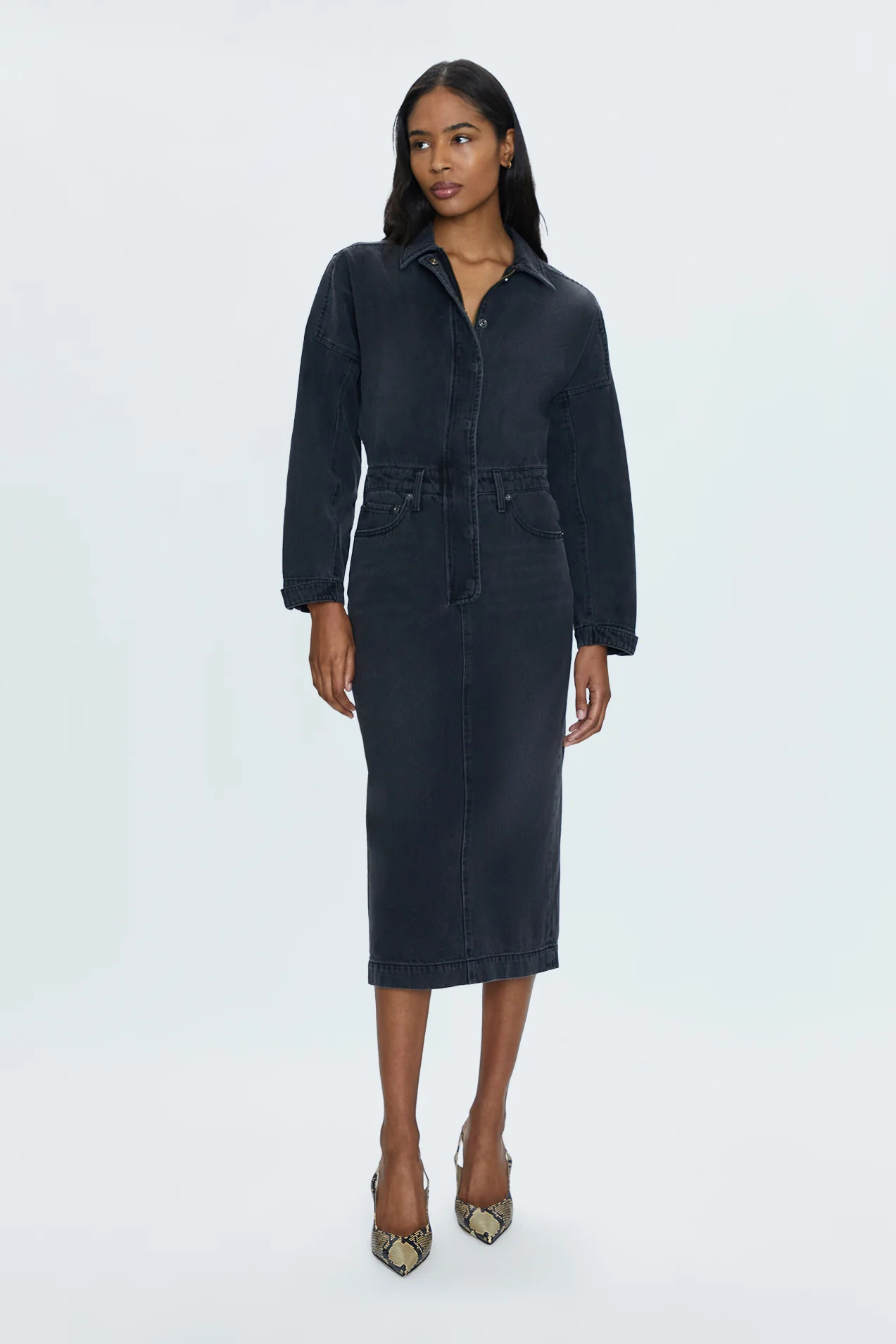 Tess Denim Midi Dress - Coupe | Pistola Denim