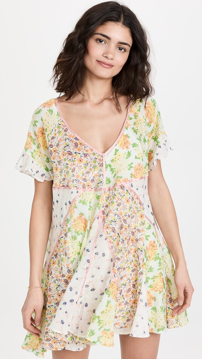 Wildflower Patchwork Mini Dress | Shopbop