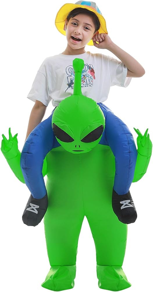 Double Couple Halloween Inflatable Alien Costume Halloween Blow up Costumes for Adult Kids Cospla... | Amazon (US)