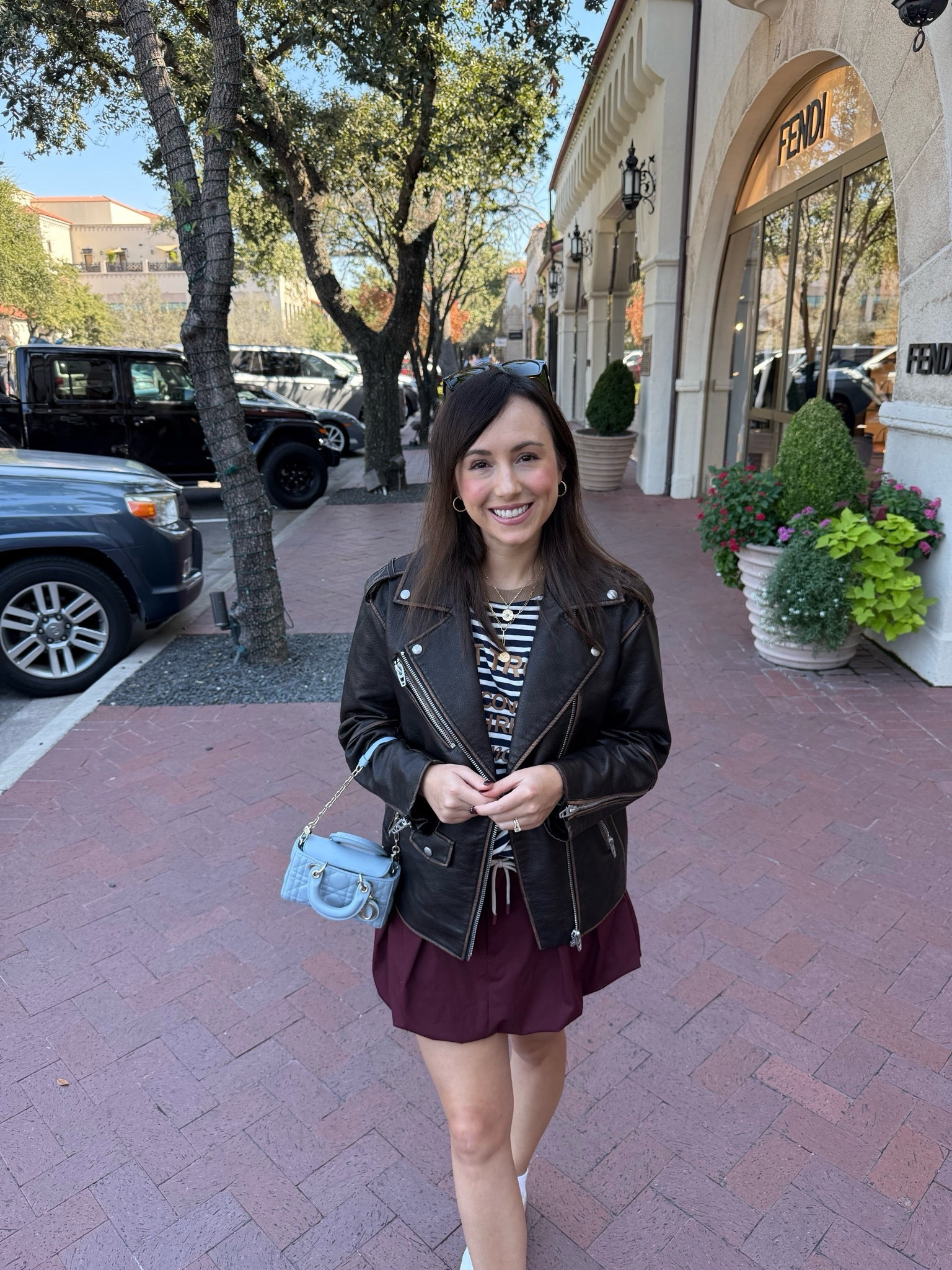 Blanknyc faux leather moto jacket in the perfect chocolate brown. So incredibly soft and well made! Wearing a XS in the coat. Zara tee and skirt both size small



#LTKStyleTip #LTKFindsUnder100 #LTKSeasonal