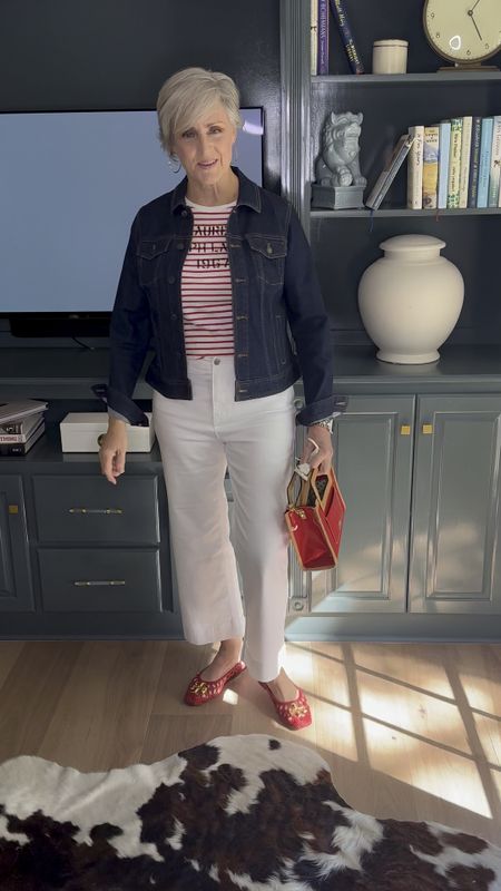 Cropped wide leg
Denim is on trend this year! How cute are these J.McLaughlin wide leg white denim paired with a stripe tee and jean jacket?!


#LTKstyletip #LTKFind #LTKSeasonal