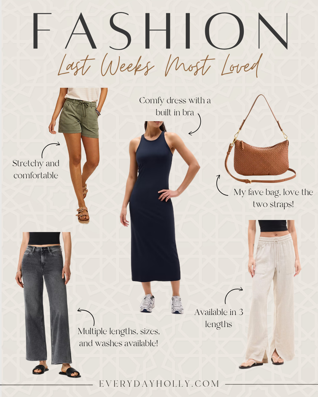These are the fashion finds everyone is loving. From the comfiest built in bra dress to petite friendly jeans and easy linen pants, these are the pieces that make everyday outfits feel effortless. Everything is versatile, flattering, and easy to mix and match for spring and summer.

petite fashion, everyday outfits, linen pants, built in bra dress, wide leg jeans, casual summer outfits, comfy fashion finds, neutral style, Amazon fashion finds, petite friendly clothing, EverydayHolly 

 #LTKSeasonal #LTKOver40 #LTKPetite
