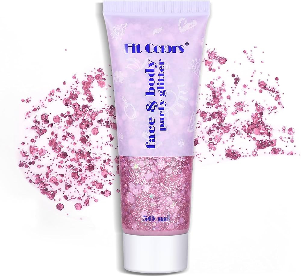 TEOYALL Long Lasting Rose Body Glitter Holographic Sparkling Cosmetic Grade Chunky Glitter for Fa... | Amazon (US)