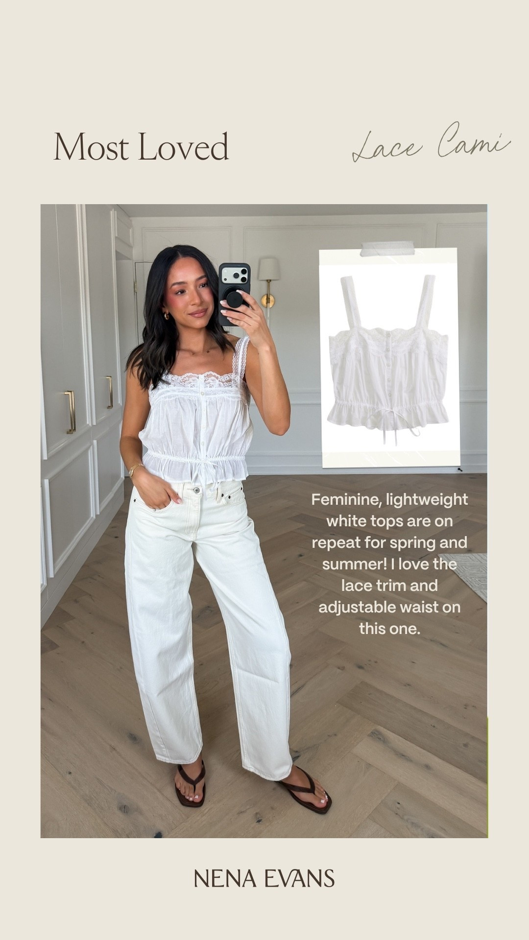 Your most loved last week! Wearing size S lace tank and size 28 long ecru barrel jeans 

summer outfit, spring outfit, weekend outfit, date night outfit, lunch outfit, mom outfit, postpartum outfit, white pants 

#LTKmomlife #LTKSaleAlert #LTKSeasonal