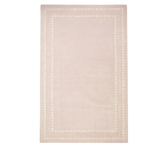 Pearl Dot Border Rug | Pottery Barn Kids