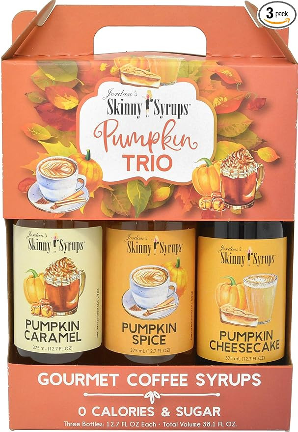 Jordans Sugar Free Skinny Syrups 3 Pack: Pumpkin Spice, Pumpkin Caramel, Pumpkin Cheesecake | Amazon (US)