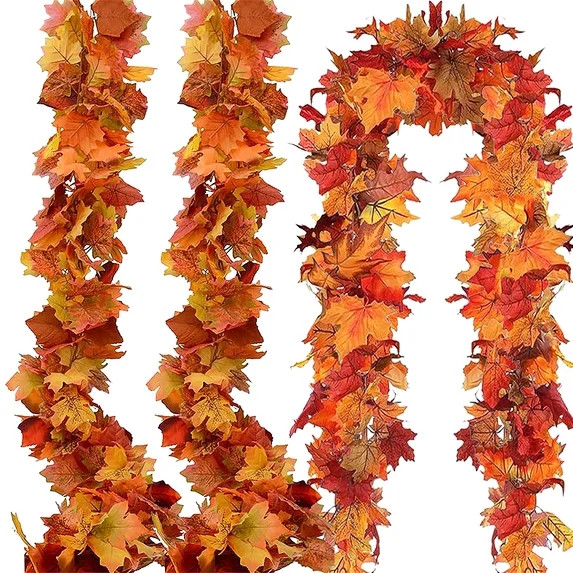 Fall Garland for Decorations Fall Leaves Garland Thanksgiving Decorations Home Outdoor Decor (3 P... | Walmart (US)