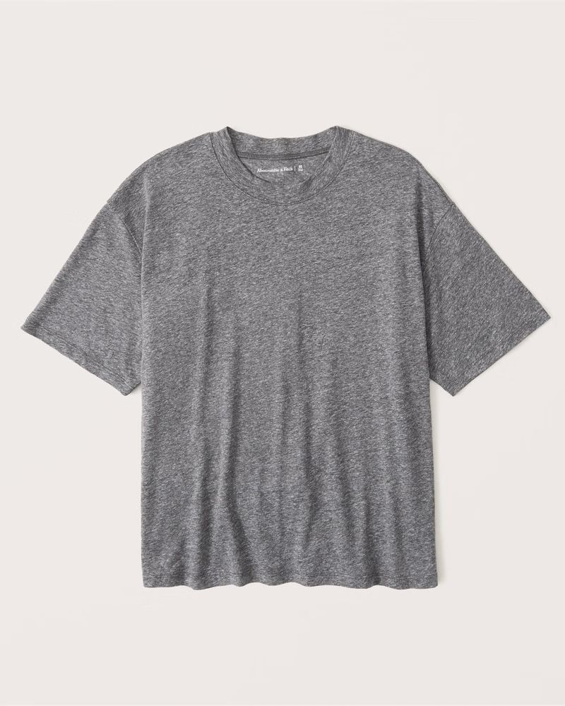 Essential Linen-Blend Tee | Abercrombie & Fitch (US)