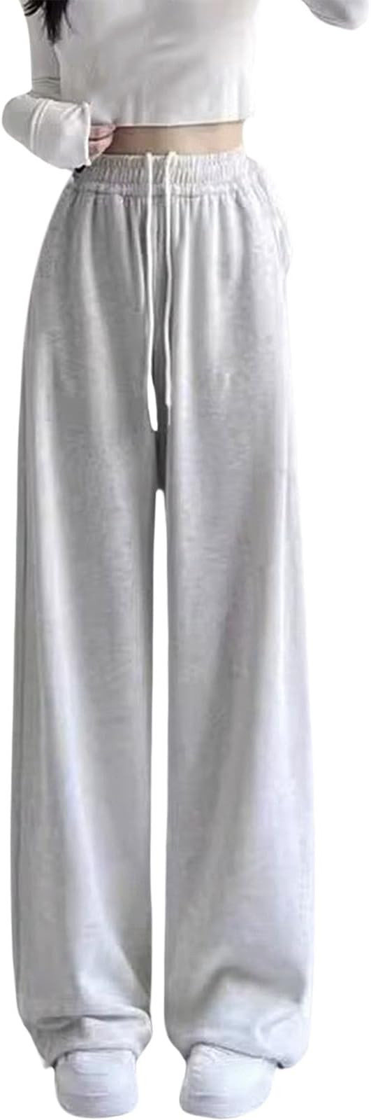 Baggy Sweatpants for Teen Girls Oversized Wide Leg Loose Sweat Pants Elastic High Waist Drawstrin... | Amazon (US)