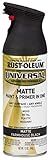 Rust-Oleum 330505 Universal Enamel Spray Paint, 12 Ounce (Pack of 1), Matte Farmhouse Black | Amazon (US)