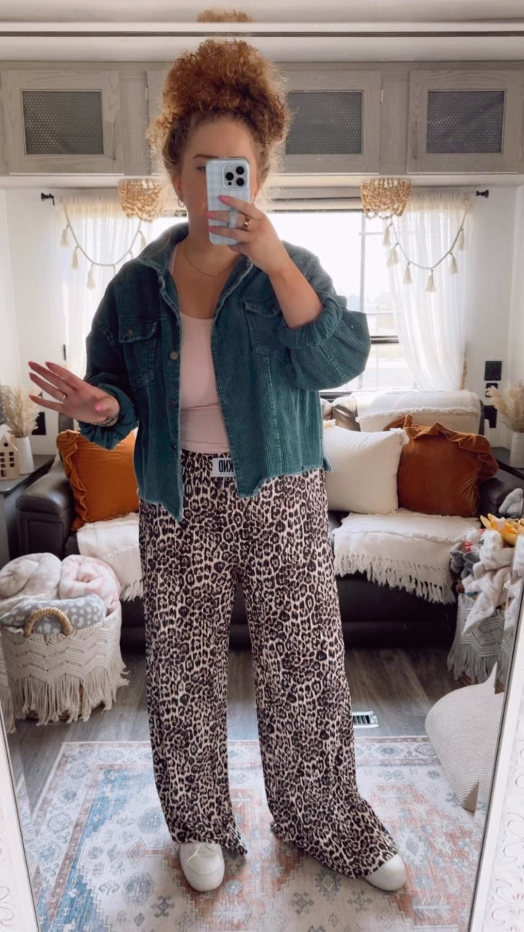 A little color + a little leopard = my kind of outfit 💚🩷🐆 And YES, you can use my WKND Chasers code KAILYNBAKER for a discount on your order! ✨ fall outfit | colorful fall outfit | dopamine dressing | leopard pants | leopard print pants | corduroy jacket | green corduroy jacket | distressed jacket | pink tank top | built in bra tank top | platform sneakers | white platform sneakers | casual outfit | trendy outfit | statement pants | colorful fashion | fun fashion | everyday outfit | Amazon fashion | Amazon finds | WKND Chasers | leopard outfit | pink and green outfit | transitional outfit

#LTKdayinmylife #LTKootd #LTKSaleAlert