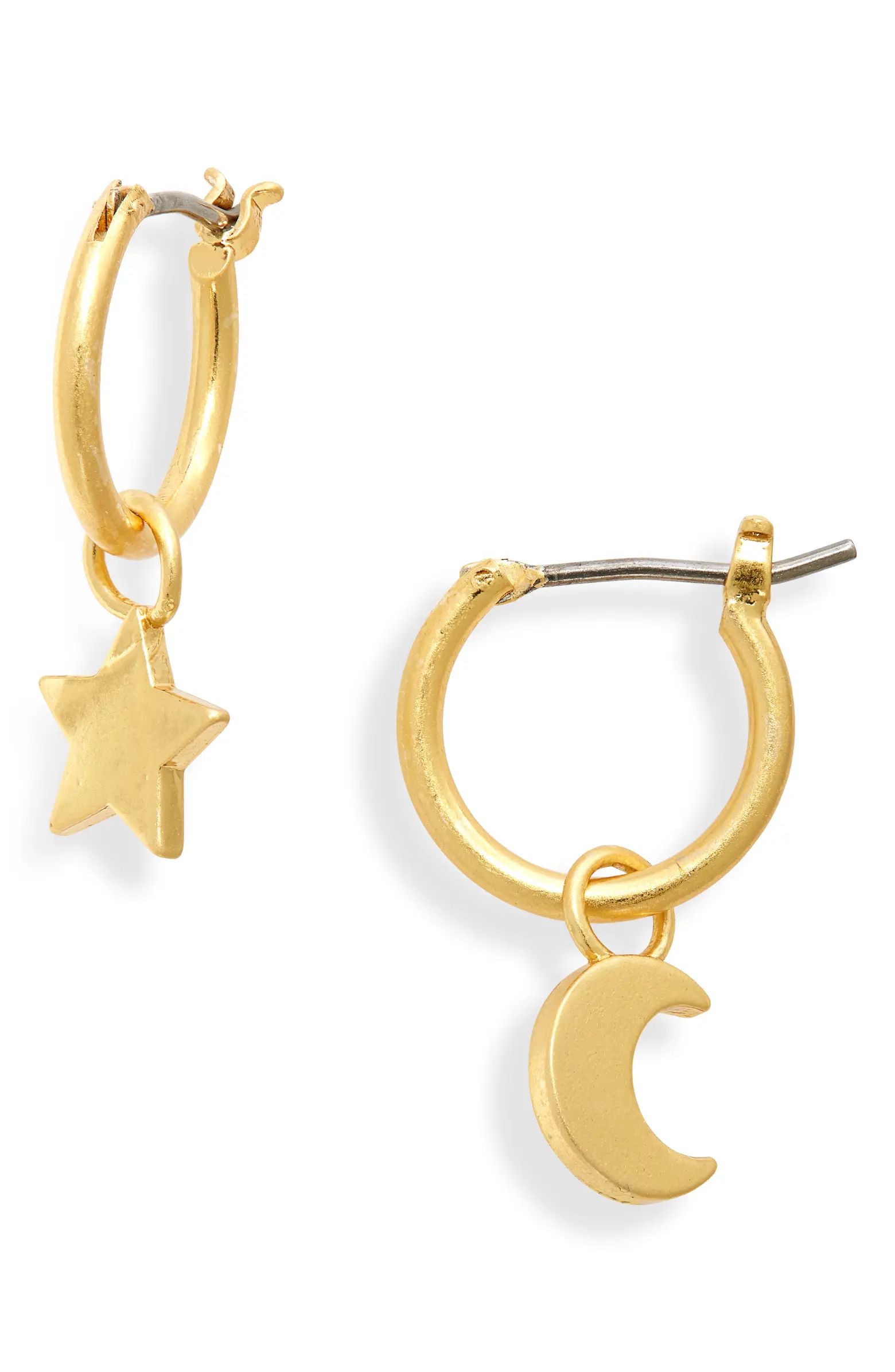 Madewell Star and Moon Huggie Hoop Earrings | Nordstrom | Nordstrom