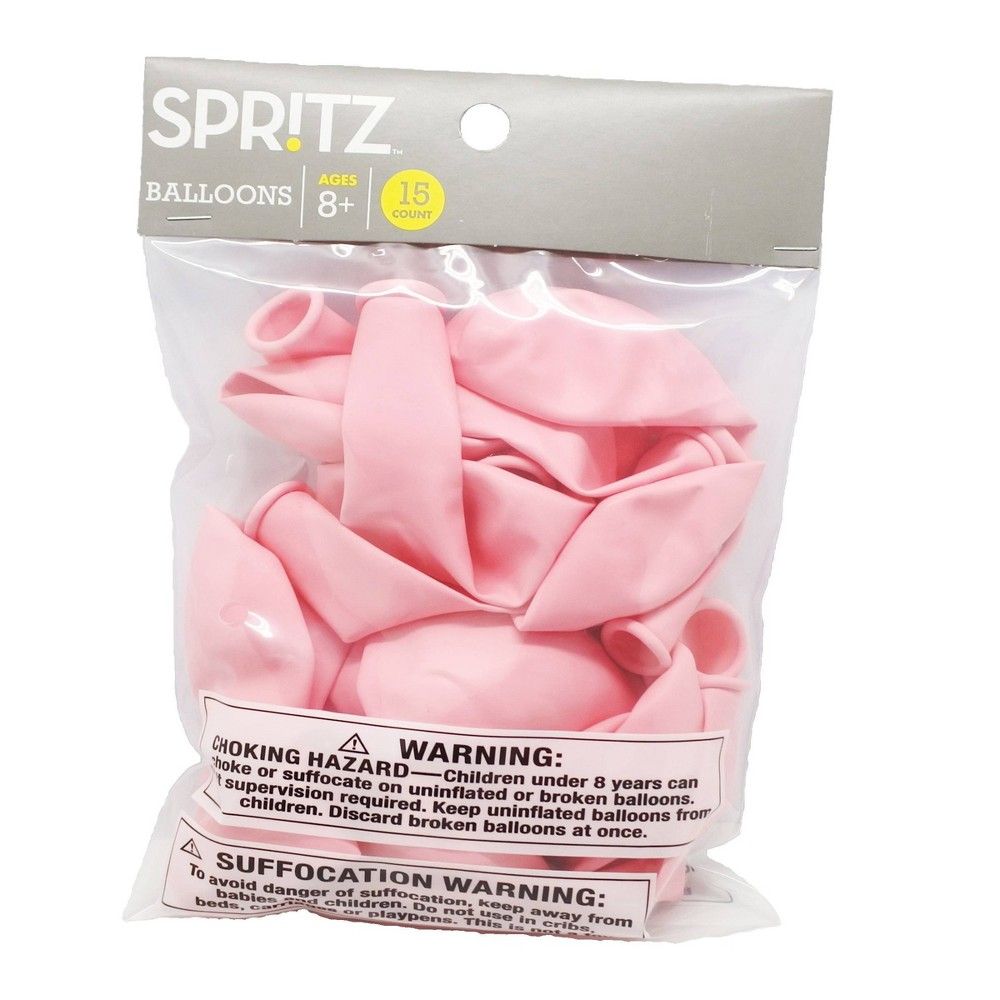 15ct Light Pink Balloons - Spritz | Target