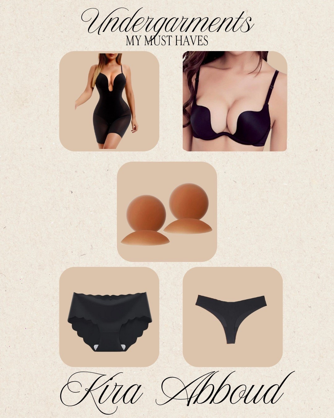 ✨ Undergarment must-haves I swear by — the behind-the-scenes pieces that make every outfit look smoother, cleaner, and more elevated. From seamless shaping to invisible support, these are the staples I reach for under everything from dresses to denim.

Each piece is worn on repeat, which means the cost per wear keeps dropping — the smartest long-term shopping strategy for a polished wardrobe. Save this post so you always know exactly what to grab when an outfit needs that extra confidence boost.

Perfect for: date nights, special events, everyday outfits, sheer tops, fitted dresses, and low-cut styles.

📏 Fit & wear notes:
True to size across all pieces  
Comfortable for all-day wear  
Invisible under clothing

Tap to get details and shop every exact item linked.

Wardrobe essentials, undergarment must-haves, seamless underwear, nipple covers, shapewear staples, outfit layering essentials, capsule wardrobe basics.

Follow me on Instagram and YouTube @kirasfashionfinds