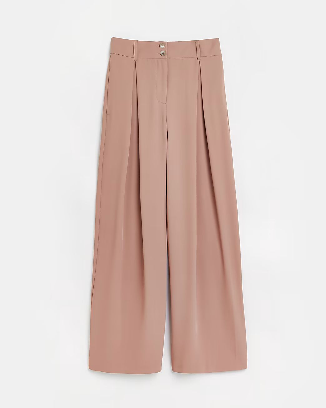Pink wide leg pleated trousers | River Island (UK & IE)