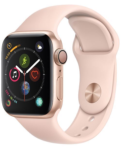 Apple Watch Series 4 Apple Watch Series 4 GPS, 40mm Gold Aluminum Case with Pink Sand Sport Ban... | Macys (US)