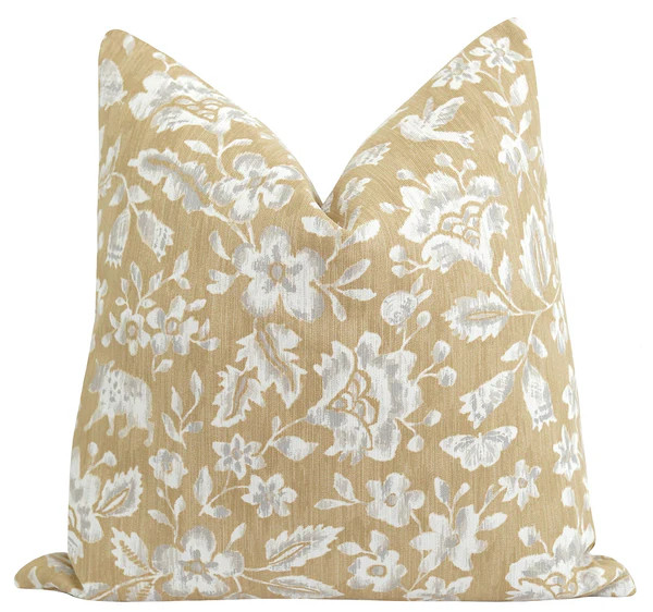 Healy Amber Floral Pillow | Land of Pillows