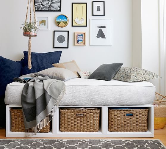 Stratton Storage Platform Daybed with Baskets | Pottery Barn AU