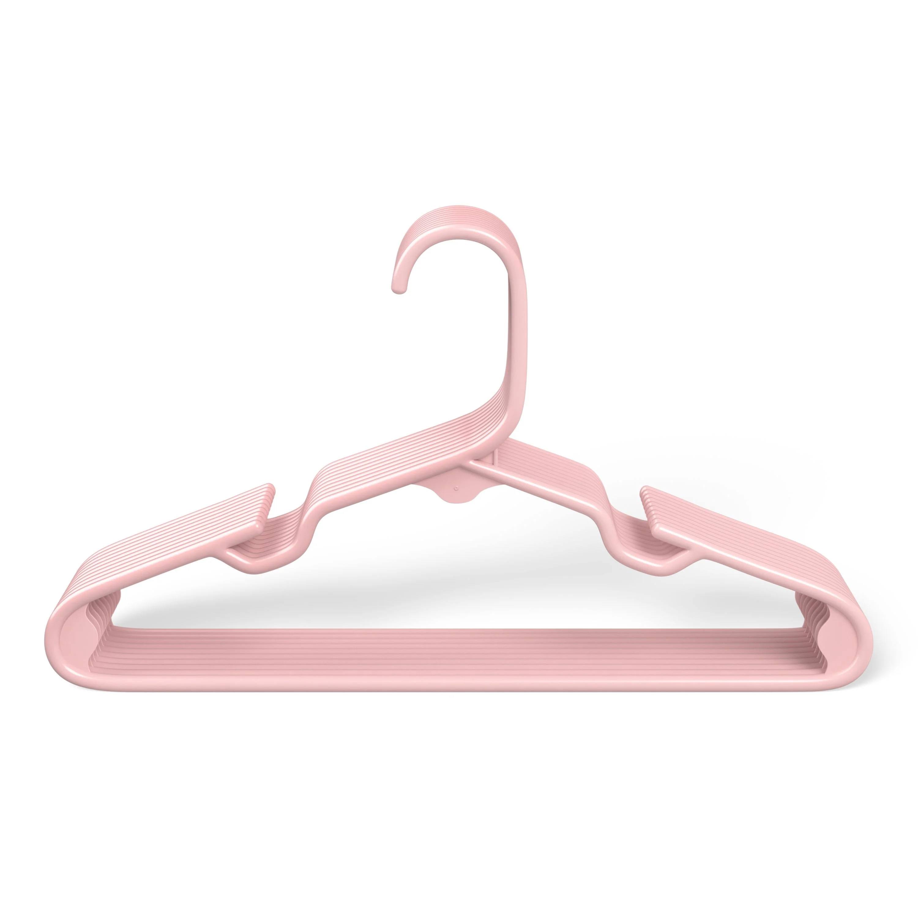 Mainstays Kids Pink Plastic Childrens Clothing Hangers, 10 Pack | Walmart (US)