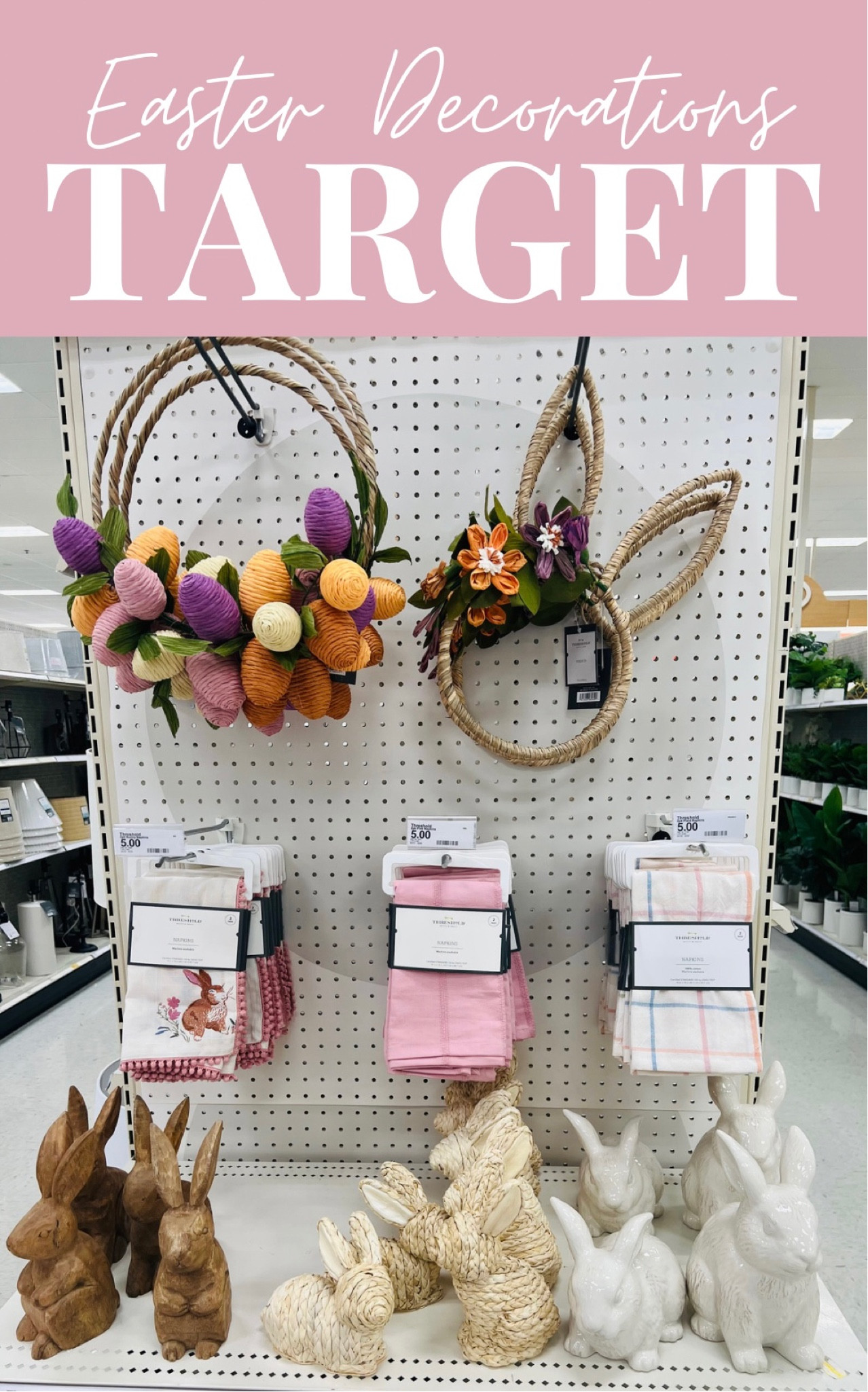 2023 Easter Decor from Target 🐰 Wreaths, Cloth Napkins and Bunny Figurines 



#LTKSeasonal #LTKunder50 #LTKFind