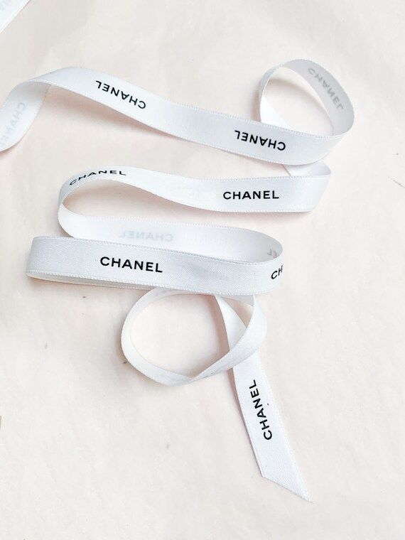 Chanel Ribbon Satin White - Etsy | Etsy (US)