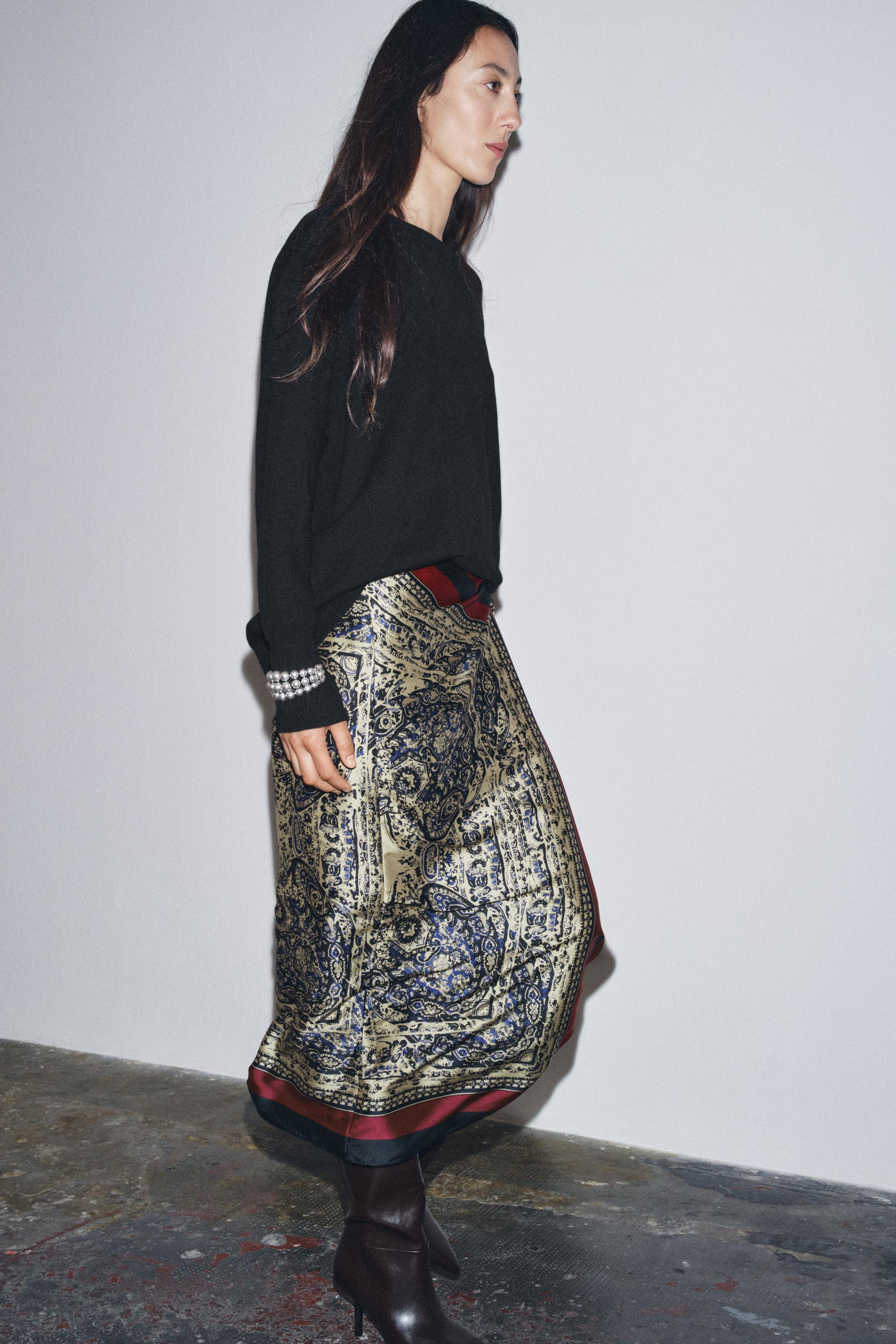 ZW COLLECTION PAISLEY SARONG SKIRT | Zara US