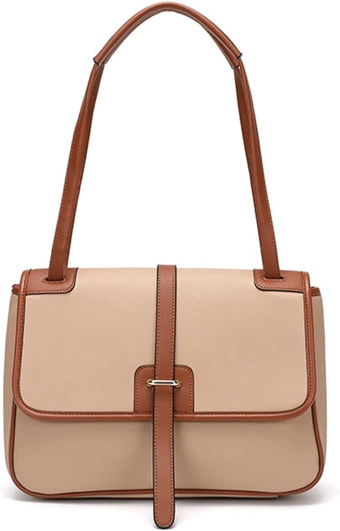 Women's Genuine Leather Top Handle Handbag Tote Purse Retro Shoulder Crossbody Bag | Amazon (US)