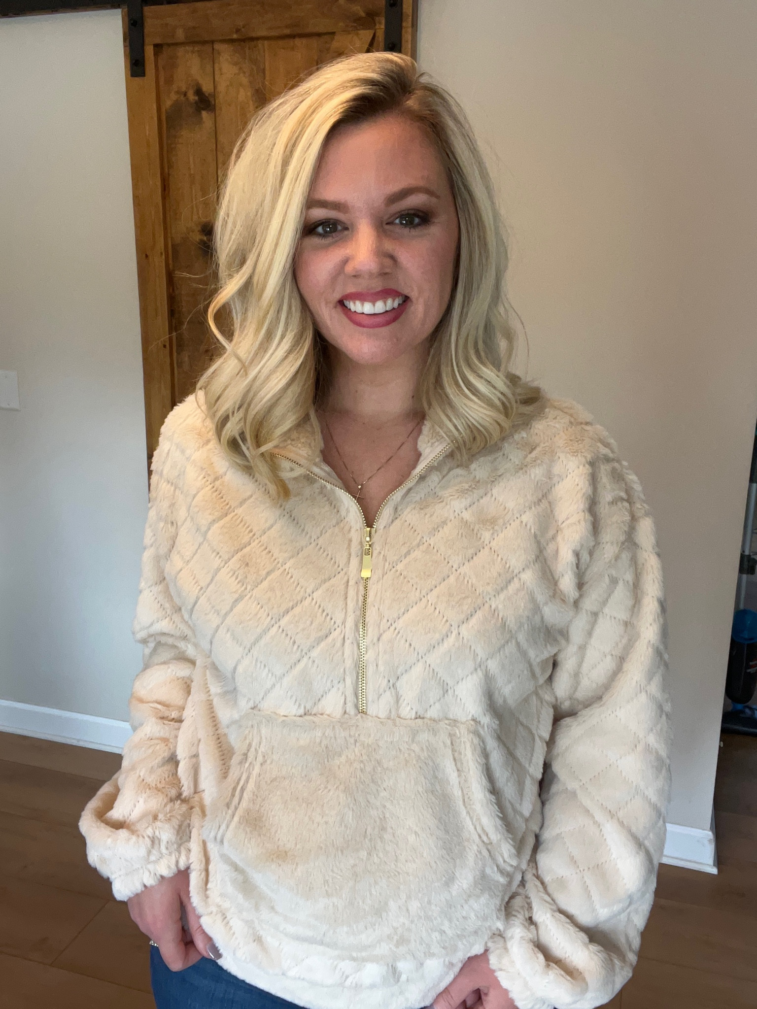 Velvet soft quilted print pull over. I’m wearing it in a size extra large

#LTKunder50 #LTKSeasonal #LTKstyletip