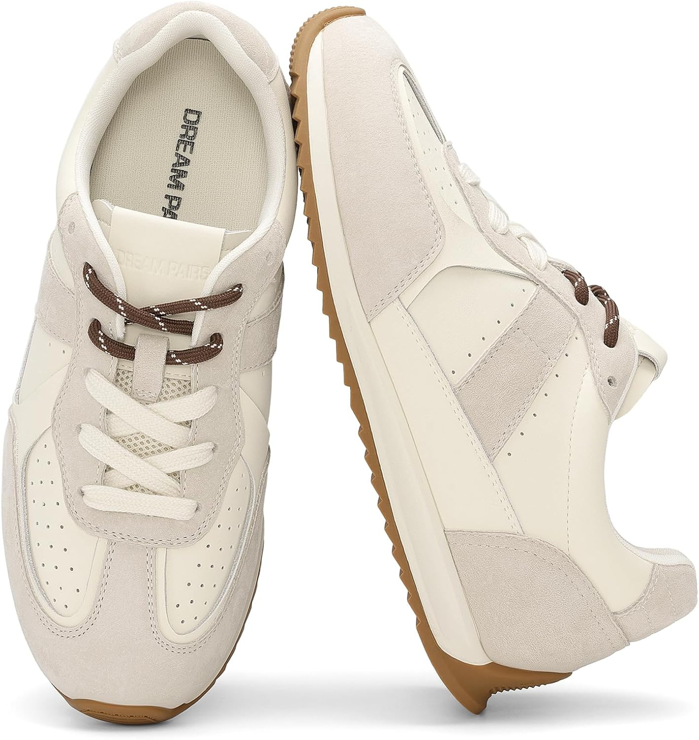 DREAM PAIRS Women's Genuine Leather Retro Barefoot Sneakers | Amazon (US)