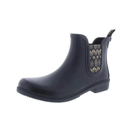 Joules Womens Rutland Rubber Rain Booties Black 7 Medium (B M) | Walmart (US)