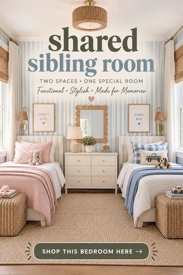 Looking for shared sibling room ideas for a boy and girl