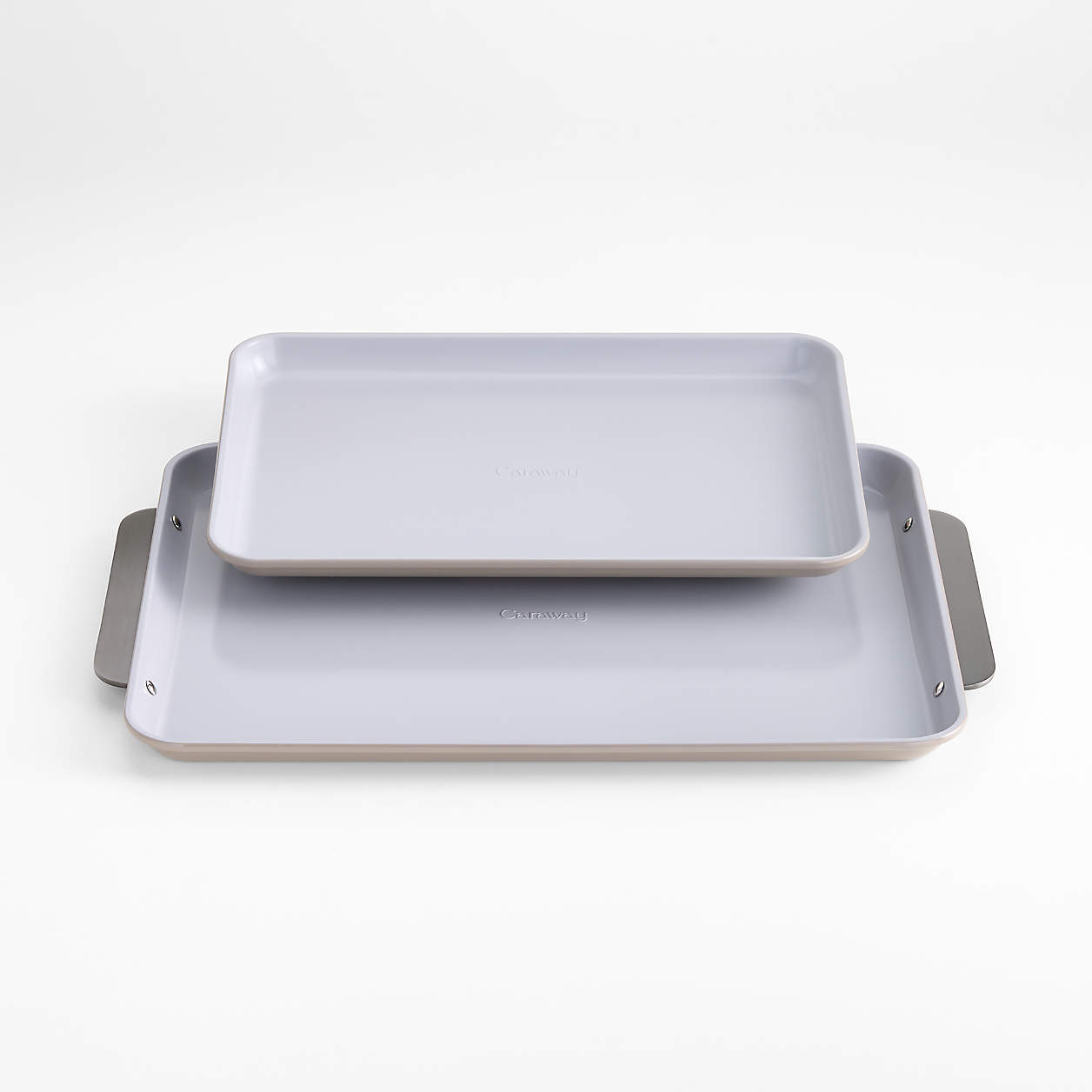 Caraway Cream Ceramic Non-Stick 2-Piece Baking Sheet Duo + Reviews | Crate & Barrel | Crate & Barrel