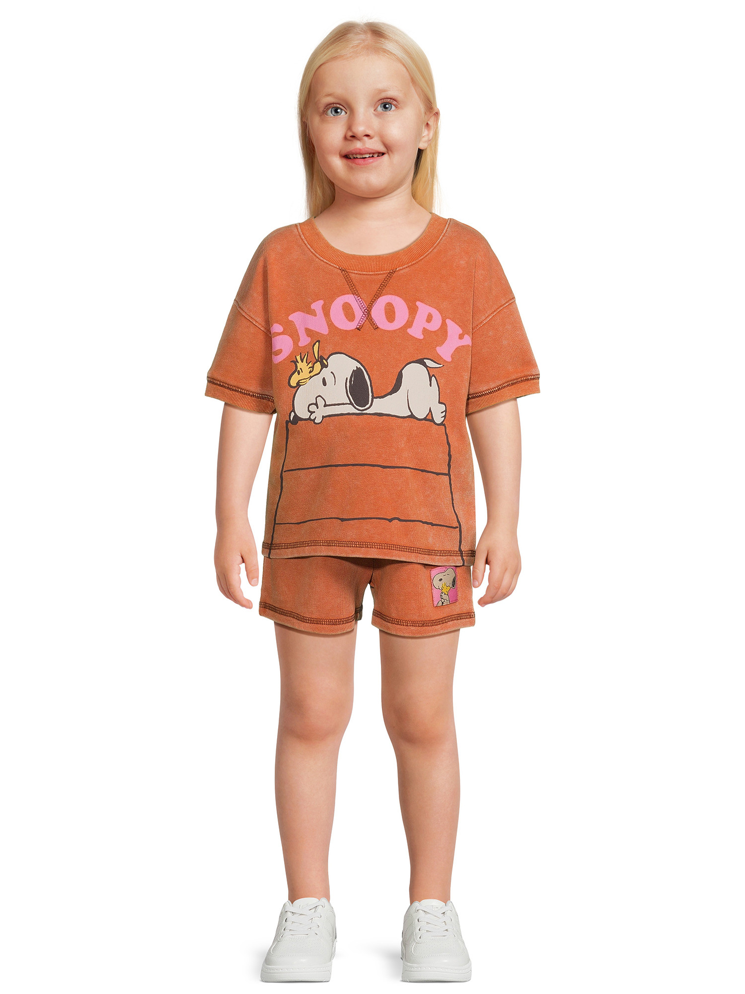 Snoopy Toddler Girls Tee and Shorts Set, 2-Piece, Sizes 12M-5T | Walmart (US)