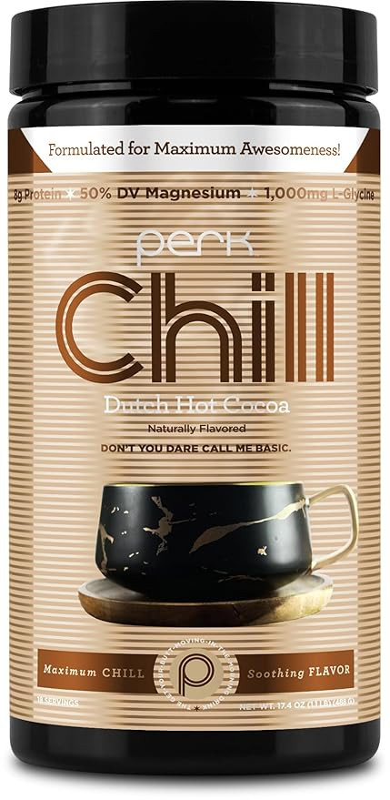 Perk Chill Dutch Hot Cocoa Flavored Drink Mix (18 Servings) - Soy Free & Peanut Free | Amazon (US)