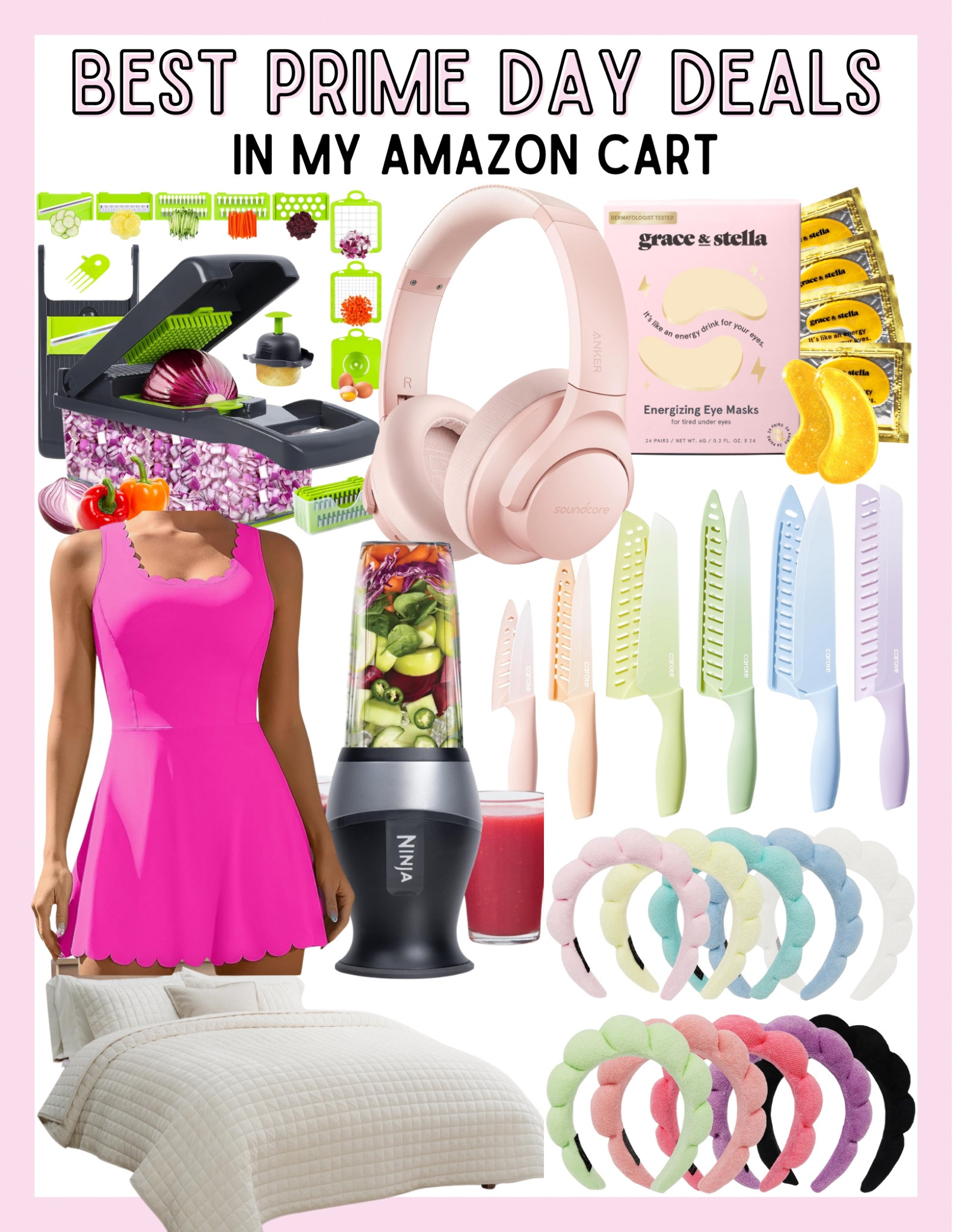Amazon prime day 2024 / prime day deals / in my Amazon cart / pink wireless headphones 

#LTKSaleAlert