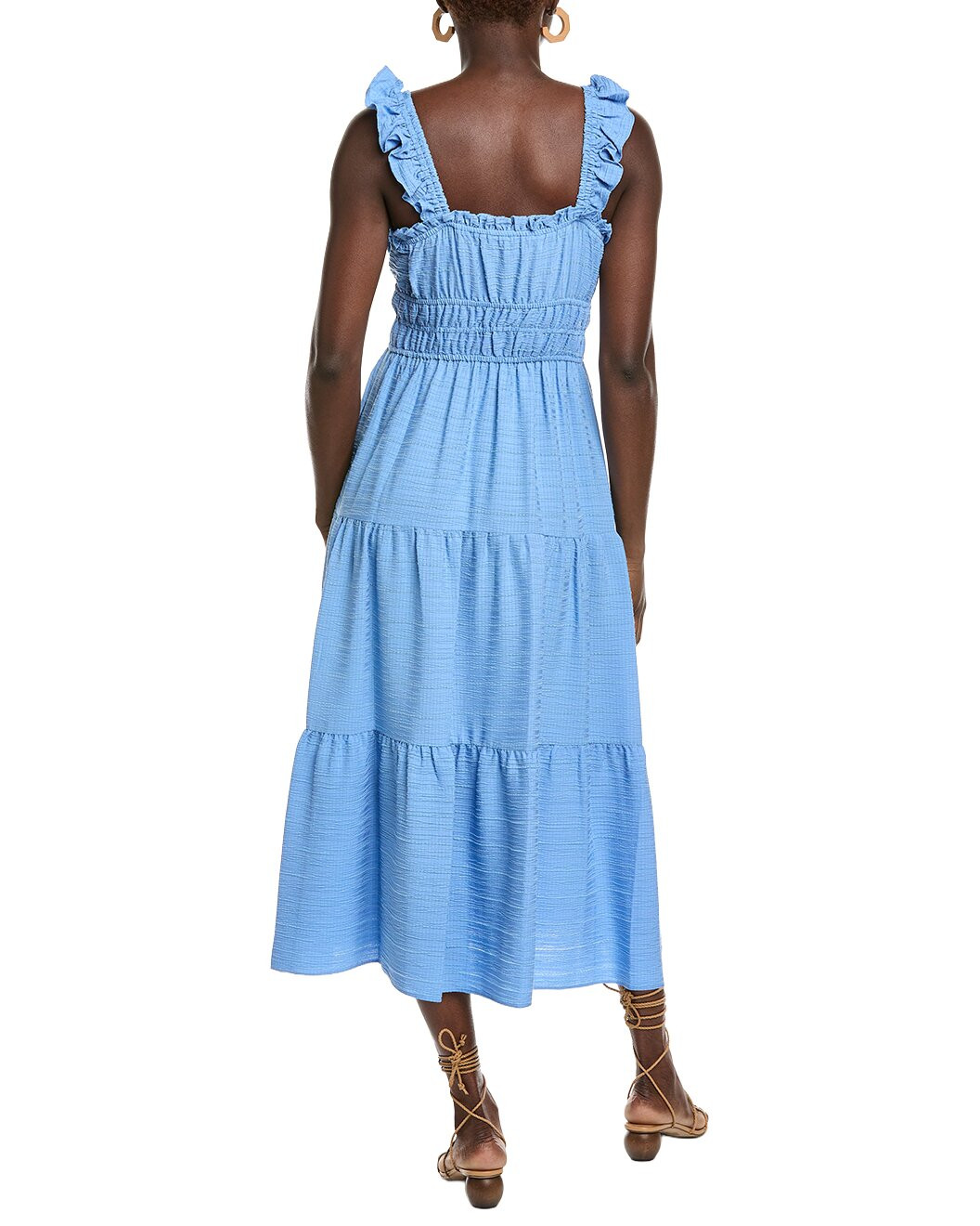 Maison Tara Solid Bubble Crinkle Midi Dress | Gilt & Gilt City