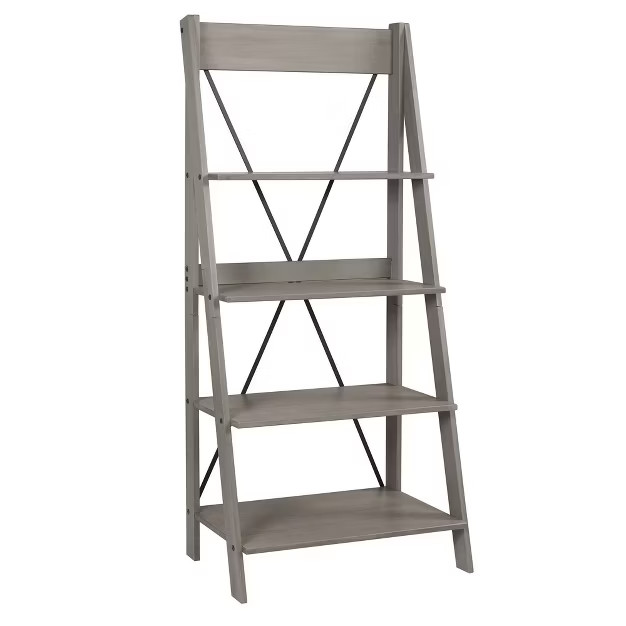 68.25" Boho 4 Tier Solid Wood Ladder Bookshelf Plant Stand - Saracina Home | Target