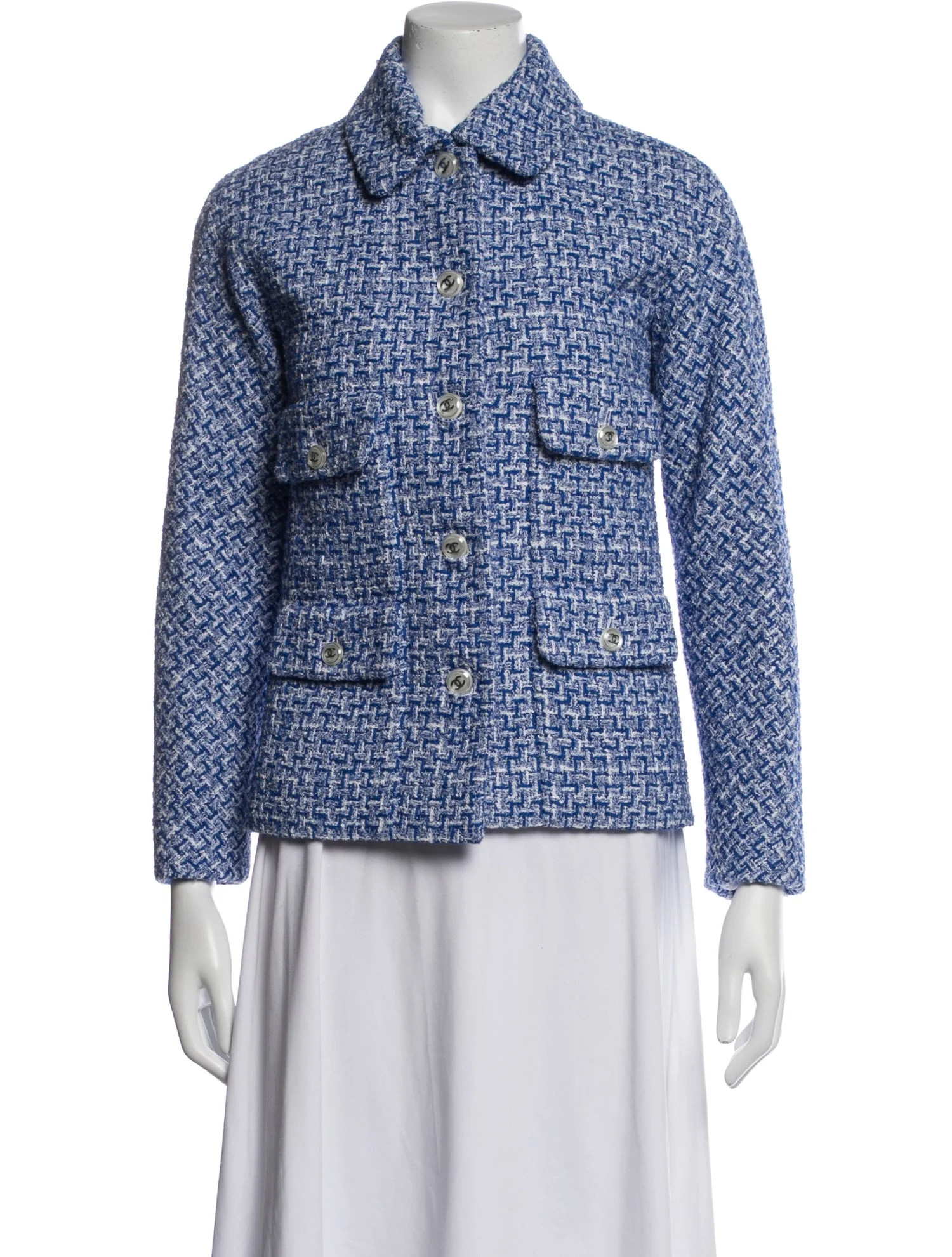 Chanel 2023 Tweed Pattern Blazer | The RealReal